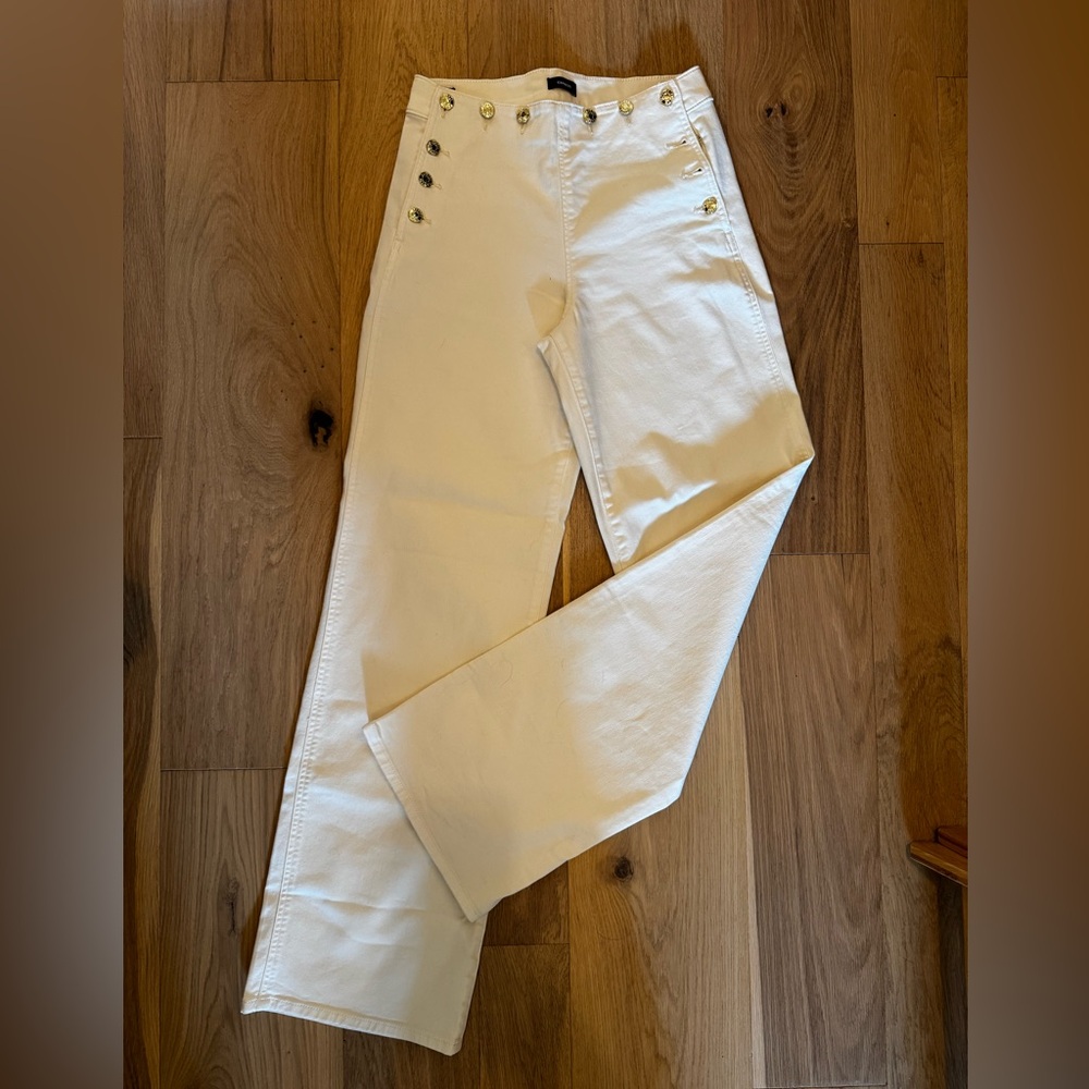 Express White Flare Wide Leg Jeans